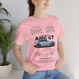 Silver Grand Tourer Coupe Artwork Unisex Heavy Cotton Tee High Performance Inspired Streetwear Graphic Shirt For Car Lovers And Modern Automotive Art Fans