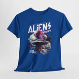 Aliens Exist UFO Graphic Unisex Heavy Cotton Tee Sci Fi Streetwear T Shirt Extraterrestrial Space Alien Design
