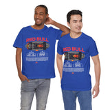 Formula One Style Open Wheel Racing Car Overhead Graphic Unisex Tee Motorsport Performance Streetwear Inspired By Red Bull Racing Colors High Speed Track Culture Design For Racing Fans