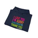 Ho’oponopono Hoodie Heavy Blend Pullover Unisex Sweatshirt Healing Affirmation Spiritual Gratitude Mindfulness Positive Energy Streetwear