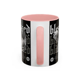 Blessed Angel Statue Graphic Accent Coffee Mug 11oz 15oz Gothic Streetwear Aesthetic Spiritual Artistic Ceramic Drinkware