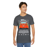 Legendary Orange Street Machine Rear View Unisex Heavy Cotton Tee Powerful JDM Inspired Car Art Graphic Shirt for Collectors and Gearheads