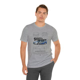 Nissan Skyline R34 GTR Inspired Illustrated JDM Performance Sports Car Graphic T Shirt Japanese Turbo Street Racing Automotive Streetwear Iconic 90s Car Culture Gift For JDM Enthusiasts