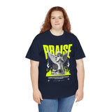 Praise Angel Statue Graphic Unisex Heavy Cotton Tee Spiritual Gothic Streetwear T-Shirt