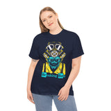 Breaking Bad Toxic Genius Neon Gas Mask Skull Unisex Heavy Cotton Tee Bold Streetwear Graphic T-Shirt For Rebels Artists And Visionaries With Cyberpunk Science Aesthetic
