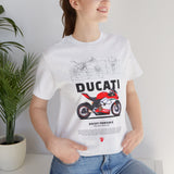 Italian Superbike Panigale Style Racing Motorcycle Graphic Unisex Heavy Cotton Tee Premium Streetwear T Shirt for Riders Bikers Enthusiasts and Everyday Wear