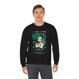 I Don’t Care True Freedom Angel Unisex Heavy Blend Crewneck Sweatshirt Gothic Cherub Graphic Bold Motivational Streetwear Statement Pullover