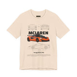 Orange Hypercar Blueprint Unisex Heavy Cotton Tee High Detail Automotive Art Streetwear Graphic for Car Enthusiasts and Daily Wear