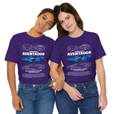 Aventador Blue Hypercar Blueprint Unisex Heavy Cotton Tee High Performance Streetwear Design for Car Enthusiasts Racers and Speed Lovers