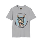 Laughing Donkey Fun Cartoon Unisex Heavy Cotton Tee Bold Humor Streetwear Trendy Graphic Shirt Perfect Gift for Friends Birthdays Casual Wear