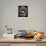Mystic Warrior Goddess Poster Museum-Quality Wall Art Print Sacred Feminine Energy Gothic Tribal Line Design Perfect for Home Decor Studios Meditation Corners and Art Lovers