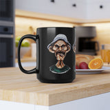Grumpy Street Legend Ceramic Mug Funny Comic Art Coffee Cup Bold Urban Caricature Design Perfect Gift for Humor Lovers, Artists, and Streetwear Fans Ideal for Office, Home, and Studio