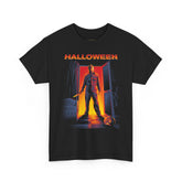 The Silent Stalker Unisex Heavy Cotton Tee Retro Horror Graphic Shirt Halloween Streetwear Creepy Night Design for Fall Parties and Dark Aesthetic Lovers