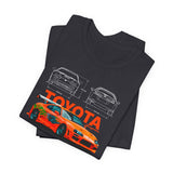 Legendary Orange Street Racer Blueprint Tee Unisex Heavy Cotton Retro Tuner Car Art Graphic Shirt for Enthusiasts