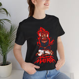 Akuma Matata Graphic T Shirt Fiery Demon Anime Style Streetwear Unisex Oversized Aesthetic Statement Tee