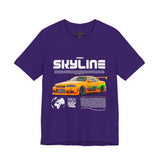JDM Street Racing Legend Skyline R34 Inspired Supra MK4 Style Unisex Graphic Tee Japanese Drift Car Culture Motorsport Streetwear Shirt