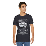 Camaro American Muscle Power Coupe Illustration Unisex Heavy Cotton Tee Premium Streetwear Graphic for Gearheads and Car Enthusiasts