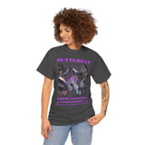 Butterfly Holographic Graphic Black Unisex Heavy Cotton bT Shirt Where Elegance Takes Flight Aesthetic Trendy Streetwear Fashion Outfit