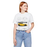 Yellow High Performance Sports Coupe Blueprint Art Unisex Heavy Cotton Tee Premium Streetwear For Car Enthusiasts Gearheads And Collectors