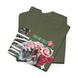 Freedom Hand Rose Graphic Unisex Heavy Cotton Tee Comfortable Streetwear T Shirt Motivational Bold Artistic Design Statement Piece Perfect Gift for Friends Empowerment Casual Wear