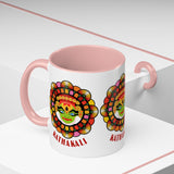Kathakali Accent Coffee Mug 11oz 15oz Kerala India Classical Dance Art Face Ceramic Cup Cultural Heritage South Indian Folk Design Traditional Festival Gift