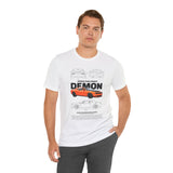 Firestorm Muscle Car Blueprint Design Unisex Heavy Cotton Tee Powerful Retro Performance Art Shirt for Streetwear Lovers & Collectors