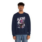 Aliens Exist UFO Graphic Unisex Heavy Blend Crewneck Sweatshirt Sci Fi Streetwear Alien Space Pullover