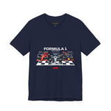 Formula 1 High Performance Triple Racing Machines Unisex Heavy Cotton Tee Dynamic Motorsport Inspired Streetwear Graphic Shirt for Speed Lovers and Premium Casual Style