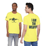 I Am The Weapon Unisex Heavy Cotton Tee Motivational Tactical Mindset Streetwear Bold Warrior Energy Graphic TShirt For Confidence Training Gym Wear Everyday Power Statement