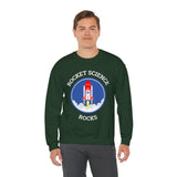 Rocket Science Rocks Crewneck Sweatshirt Unisex Heavy Blend Pullover Space Exploration STEM Education Astronomy Science Lover Nerd Geek Graphic Top
