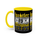 Hustler Original Money Maker Accent Coffee Mug 11oz 15oz Streetwear Bold Dollar Bill Graphic Motivational Entrepreneur Ceramic Cup