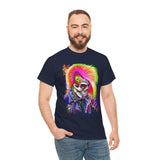 Calavera Punk Skull Unisex Heavy Cotton Tee Neon Gothic Streetwear T-Shirt Bold Rock Rebel Design For Punk Festivals Halloween Concerts Tattoo Lovers And Alternative Fashion