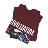 Civilization Eye Of Memory Graphic Unisex Jersey Short Sleeve Tee Futuristic Visionary Streetwear Bold Abstract Blue Eye T Shirt
