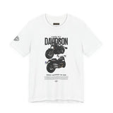 Harley Davidson Fat Bob Inspired Cruiser Motorcycle Graphic Unisex Heavy Cotton Tee Premium Biker Streetwear T Shirt for Riders Enthusiasts Everyday Wear