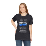 Blue Rally Inspired Performance Sedan Artwork Unisex Heavy Cotton Tee High Speed Streetwear Graphic Shirt For Car Enthusiasts And Automotive Art Lovers