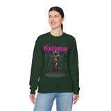 Cultural Angel Statue Graphic Unisex Heavy Blend Crewneck Sweatshirt Gothic Streetwear Aesthetic Bold Artistic Pullover Fashion