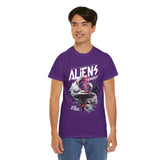 Aliens Exist UFO Graphic Unisex Heavy Cotton Tee Sci Fi Streetwear T Shirt Extraterrestrial Space Alien Design