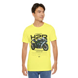 Kawasaki Ninja H2R Inspired Hyperbike Graphic Unisex Heavy Cotton Tee Streetwear Racing Style Motorcycle Art Shirt for Speed Lovers and Track Enthusiasts
