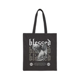 Blessed Angel Statue Graphic Cotton Canvas Tote Bag Eco Friendly Gothic Streetwear Aesthetic Spiritual Artistic Reusable Shopper