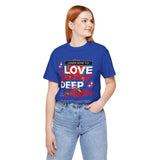 Love Yourself Deep Unisex Jersey Short Sleeve Tee Self Love Graphic T Shirt Rose Motivational Quote Streetwear Positive Affirmation Fashion Mindset Inspired Apparel