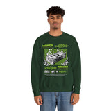 Money Power Unisex Heavy Blend Crewneck Sweatshirt Dollar Stack Neon Green Graphic Hustle Mindset Streetwear Motivational Pullover
