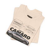 Iconic High Performance Muscle Car Blueprint Art Unisex Heavy Cotton Tee Premium Streetwear For Car Lovers Gearheads Collectors And Everyday Style