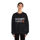 Mars Exploration Unisex Crewneck Sweatshirt Futuristic Space Adventure Graphic Cozy Sci Fi Design Inspirational Streetwear Perfect Gift for Space Lovers and Dreamers