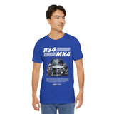 Dual Turbo Street Machine Graphic Unisex Heavy Cotton Tee High Performance Racing Car Split Design Shirt for Speed Lovers