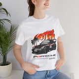 Black Widebody Turbo Racing Car Graphic Unisex Heavy Cotton Tee Streetwear Speed Culture Shirt for Car Enthusiasts