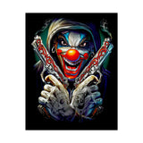 Fearless Grin Street Clown Poster Bold Urban Wall Art Design Neon Chaos Energy Artwork For Creative Minds Gamers And Street Culture Lovers