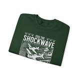 Feel The Shockwave Horizon Force Airplane Graphic Unisex Heavy Blend Crewneck Sweatshirt Aviation Military Streetwear Pullover
