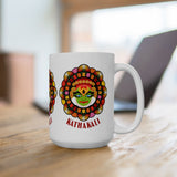 Ceramic Kathakali Mug Kerala Traditional Dance Art Coffee Cup Indian Culture Onam Festival Malayalam Heritage Ethnic Graphic Souvenir Gift
