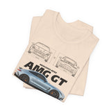 Silver Grand Tourer Coupe Artwork Unisex Heavy Cotton Tee High Performance Inspired Streetwear Graphic Shirt For Car Lovers And Modern Automotive Art Fans