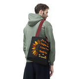 Sunflower Ho'oponopono Tote Bag Hawaiian Healing Prayer Design Spiritual Positivity Canvas Bag Mindfulness Reusable Durable Eco Friendly Shopping Tote